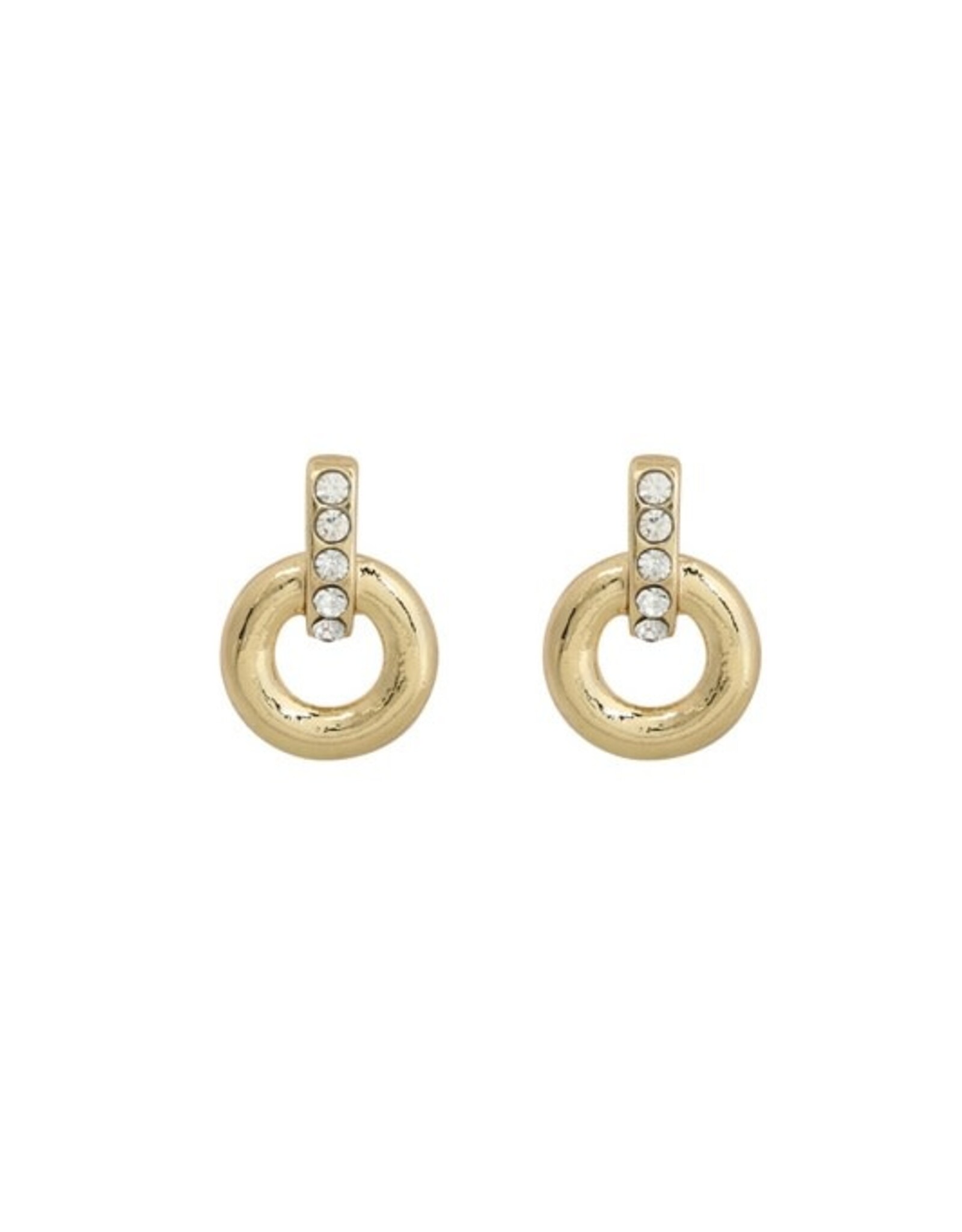 Merx Inc. Merx Crystal Hoop Drop Gold