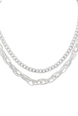 Merx Inc. Merx Double Chain Necklace Silver