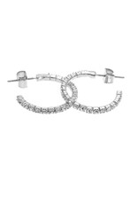 Merx Inc. Merx Crystal Hoops 20mm Silver