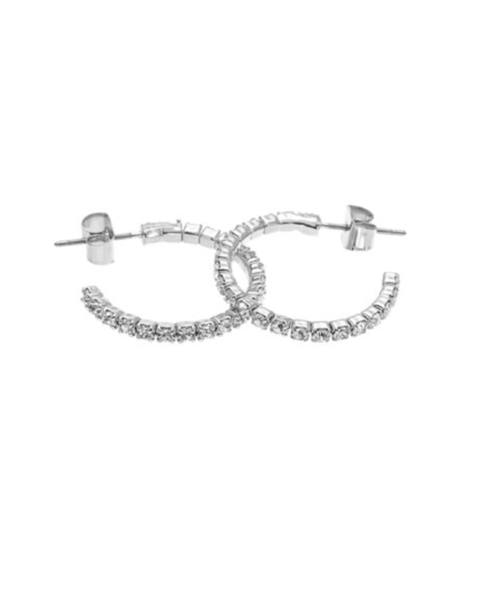 Merx Inc. Merx Crystal Hoops 20mm Silver