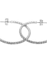 Merx Inc. Merx Crystal Hoops 35mm Silver