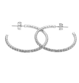 Merx Inc. Merx Crystal Hoops 35mm Silver