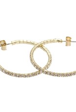 Merx Inc. Merx Crystal Hoops 35mm Gold
