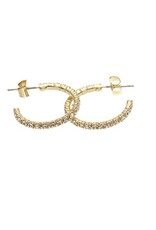 Merx Inc. Merx Crystal Hoops 20mm Gold