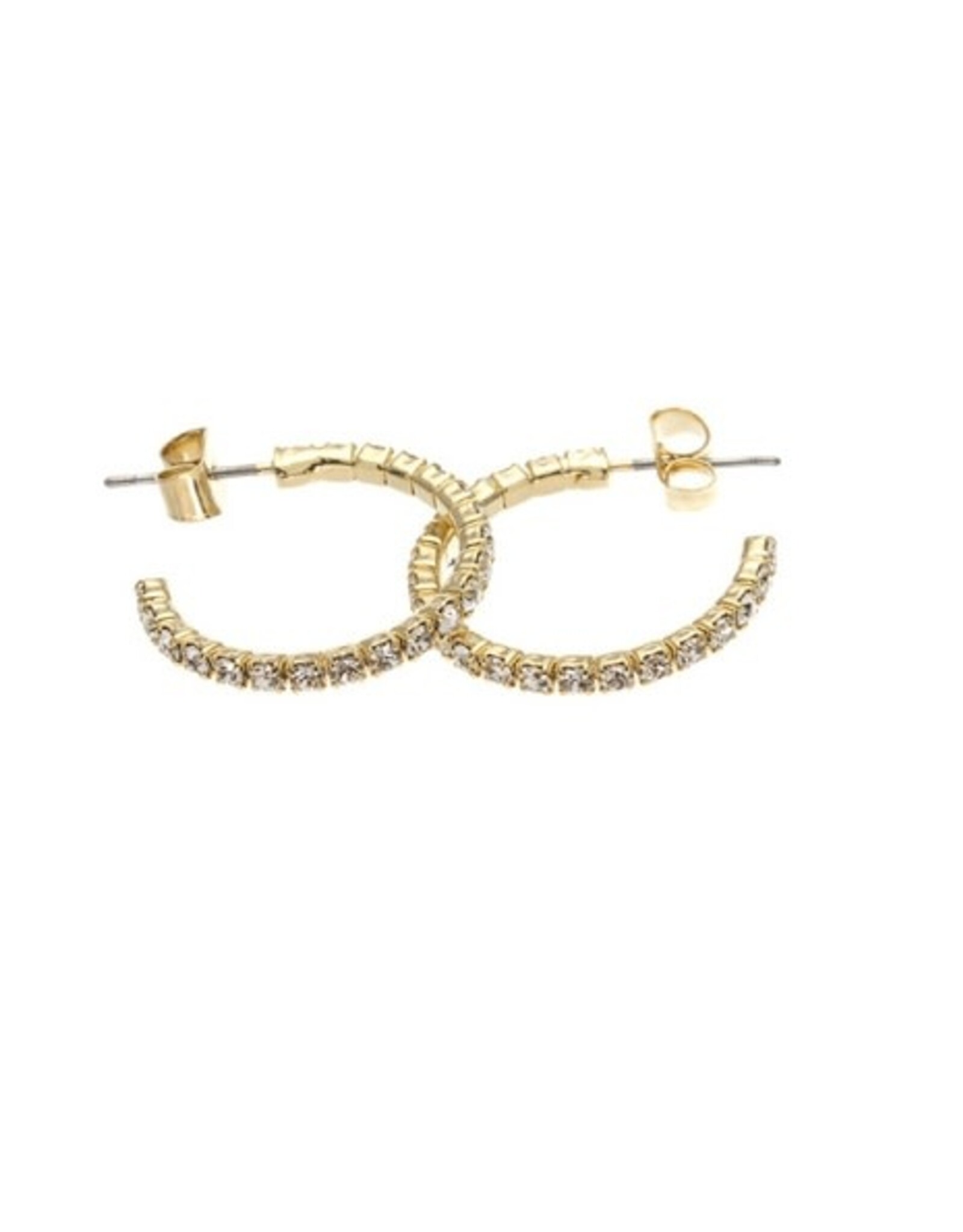 Merx Inc. Merx Crystal Hoops 20mm Gold