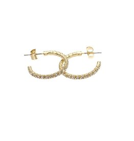 Merx Inc. Merx Crystal Hoops 20mm Gold