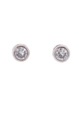 Merx Inc. Merx Crystal Bezel Stud Silver