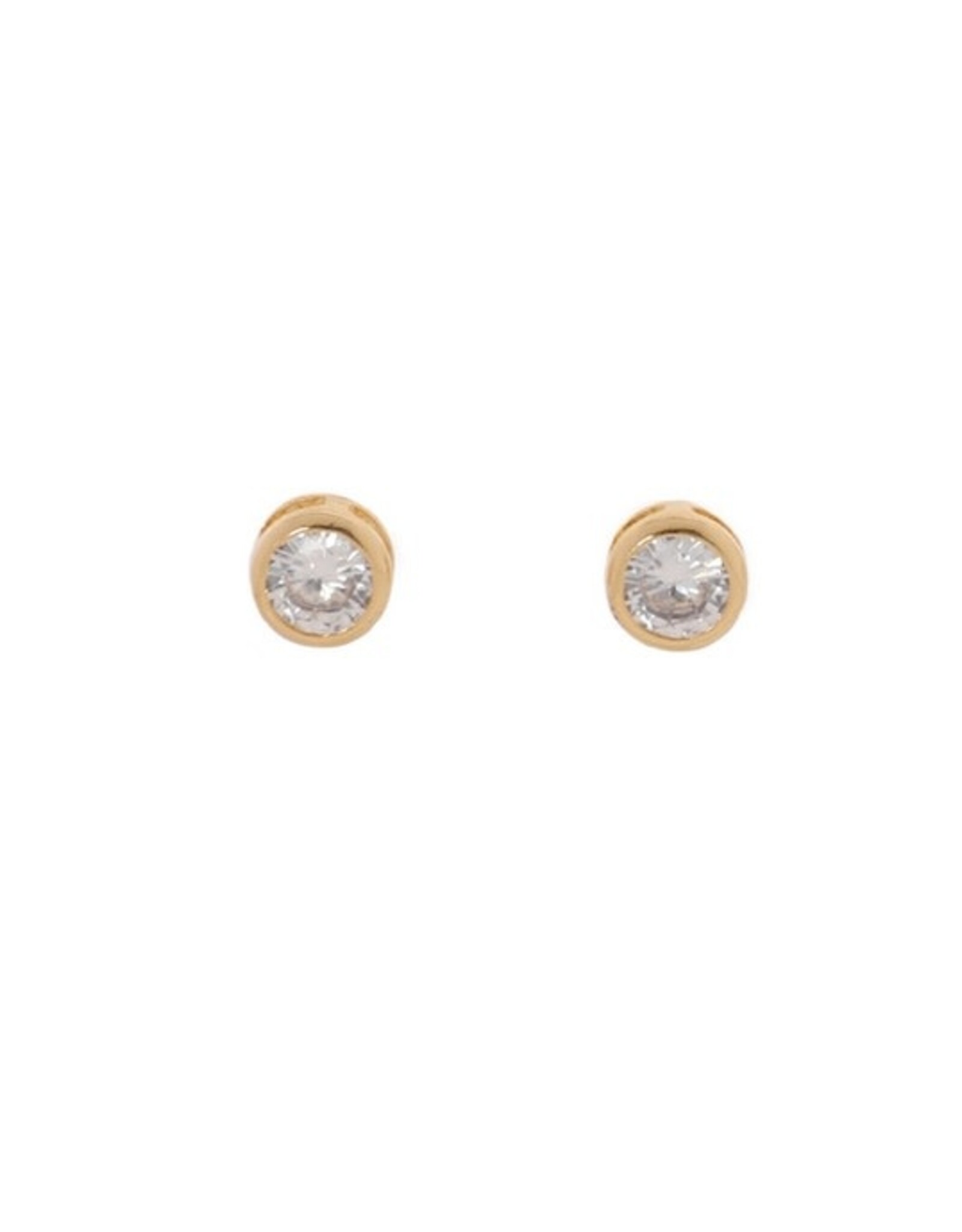 Merx Inc. Merx Crystal Bezel Stud Gold