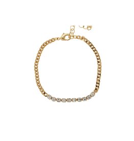 Merx Inc. Merx Crystal Chain Tennis Bracelelt Gold