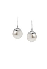 Merx Inc. Merx Pearl Drop Earings Cream Silver