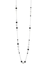 Merx Inc. Merx Multi Colour Pearl Necklace Black and White