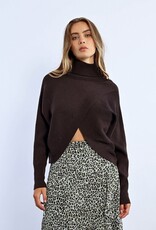 Molly Bracken Front Wrap T-Neck Sweater