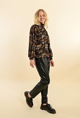 Molly Bracken Gold Lurex Print Blouse