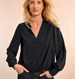 Molly Bracken Wrap Navy Blouse