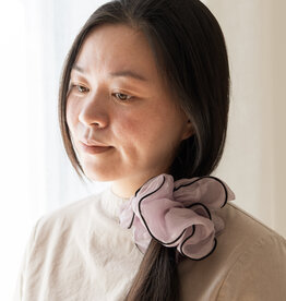 Jackie J Jackie J Sheer scrunchie with black trim  Purple