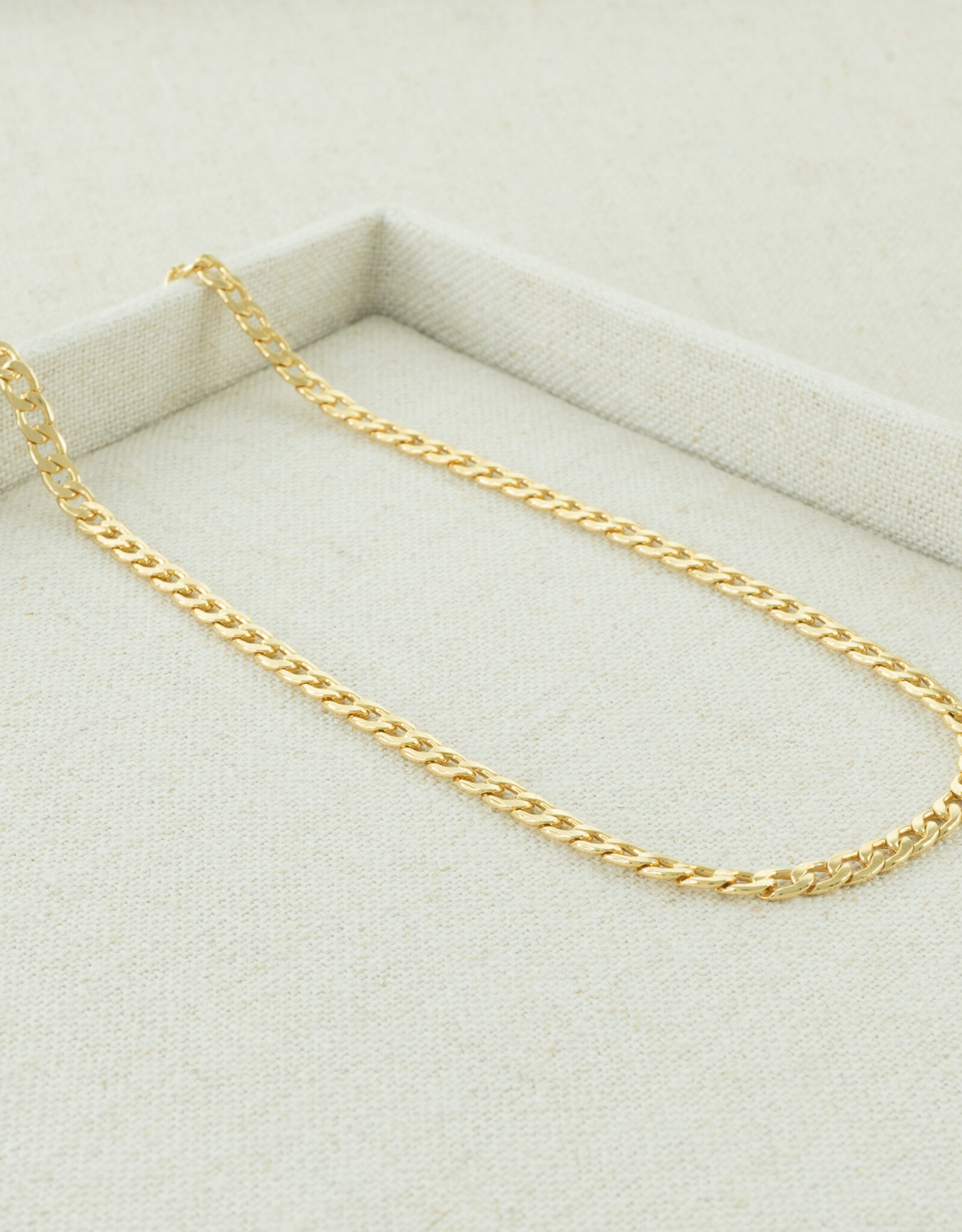 Jackie J Jackie J 15″ Curb chain necklace Gold