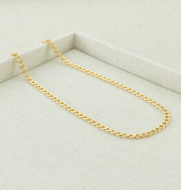 Jackie J Jackie J 15″ Curb chain necklace Gold