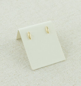 Jackie J Jackie J 0.3″ Small stretched oval shape stud earrings Gold