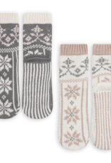 Lemon Loungewear 2Pk Snowfall Slipper Socks - Grey White