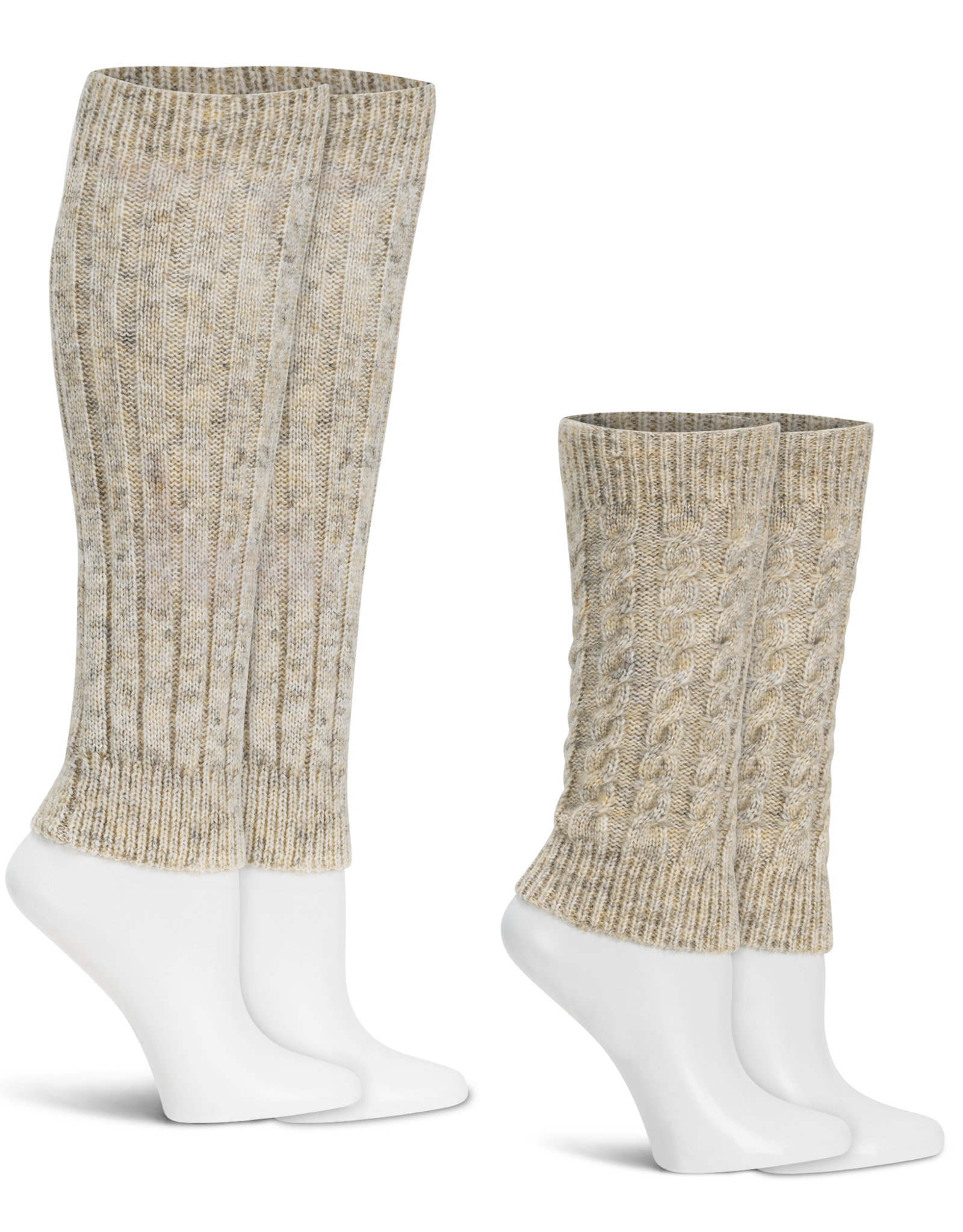 Lemon Loungewear 2 Pk Little Cottage Leg Warmer - Light Beige