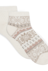 Lemon Loungewear 2Pk Non Terry Snow Day Double Layer Low Cut Socks - Taupe