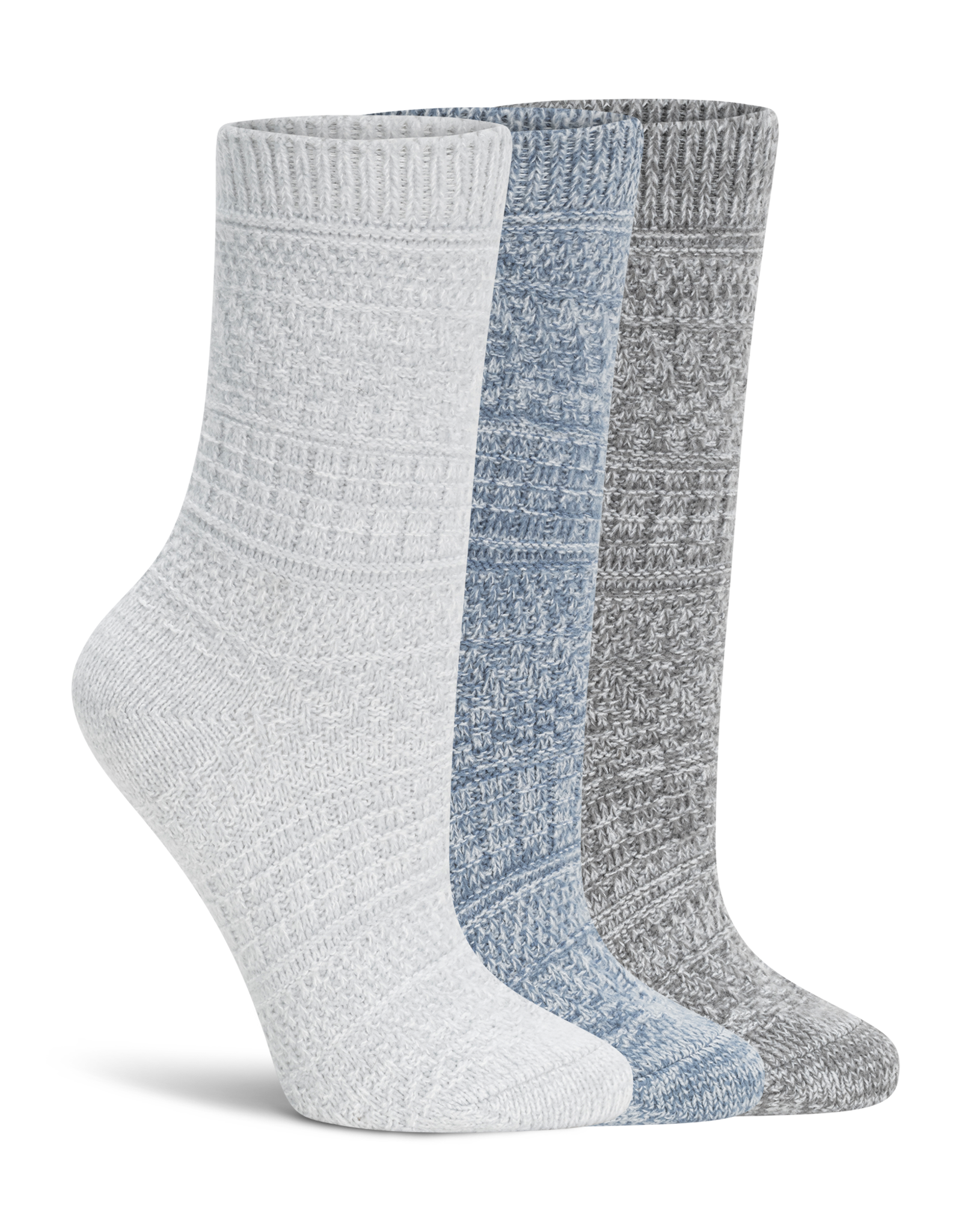 Lemon Loungewear 3Pk Non Terry Soft Cabin Crew - Blue Grey