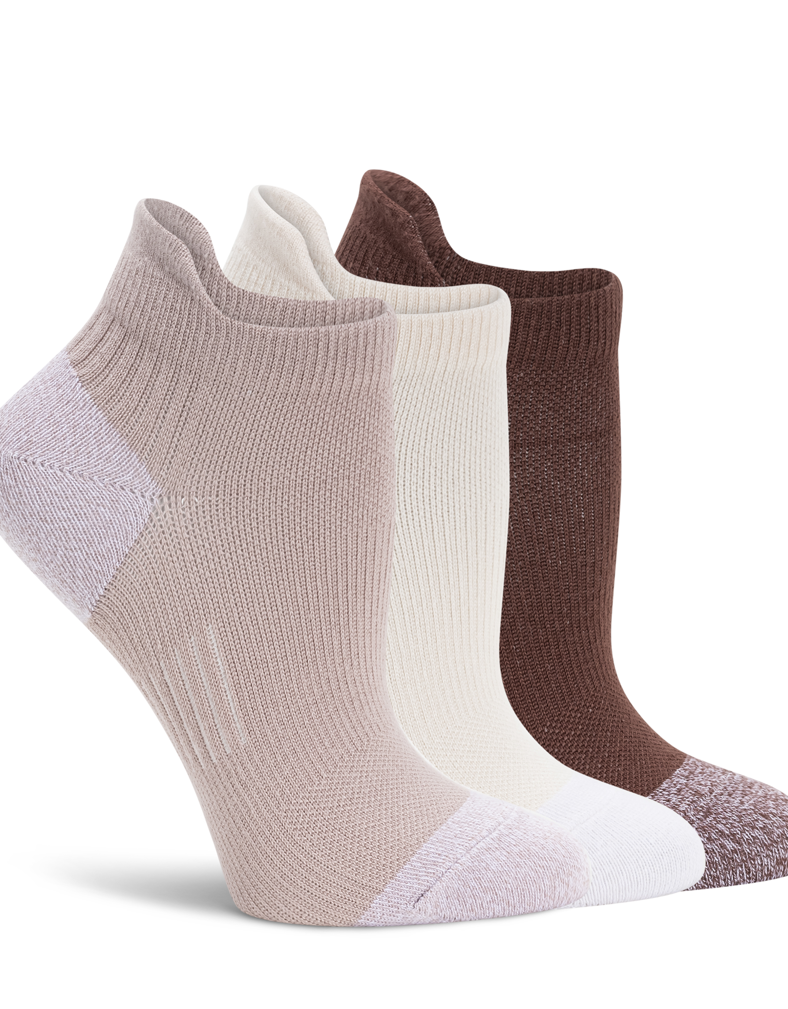 Lemon Loungewear 3Pk Non Terry Performance Poweder Low Cut Socks - Purple