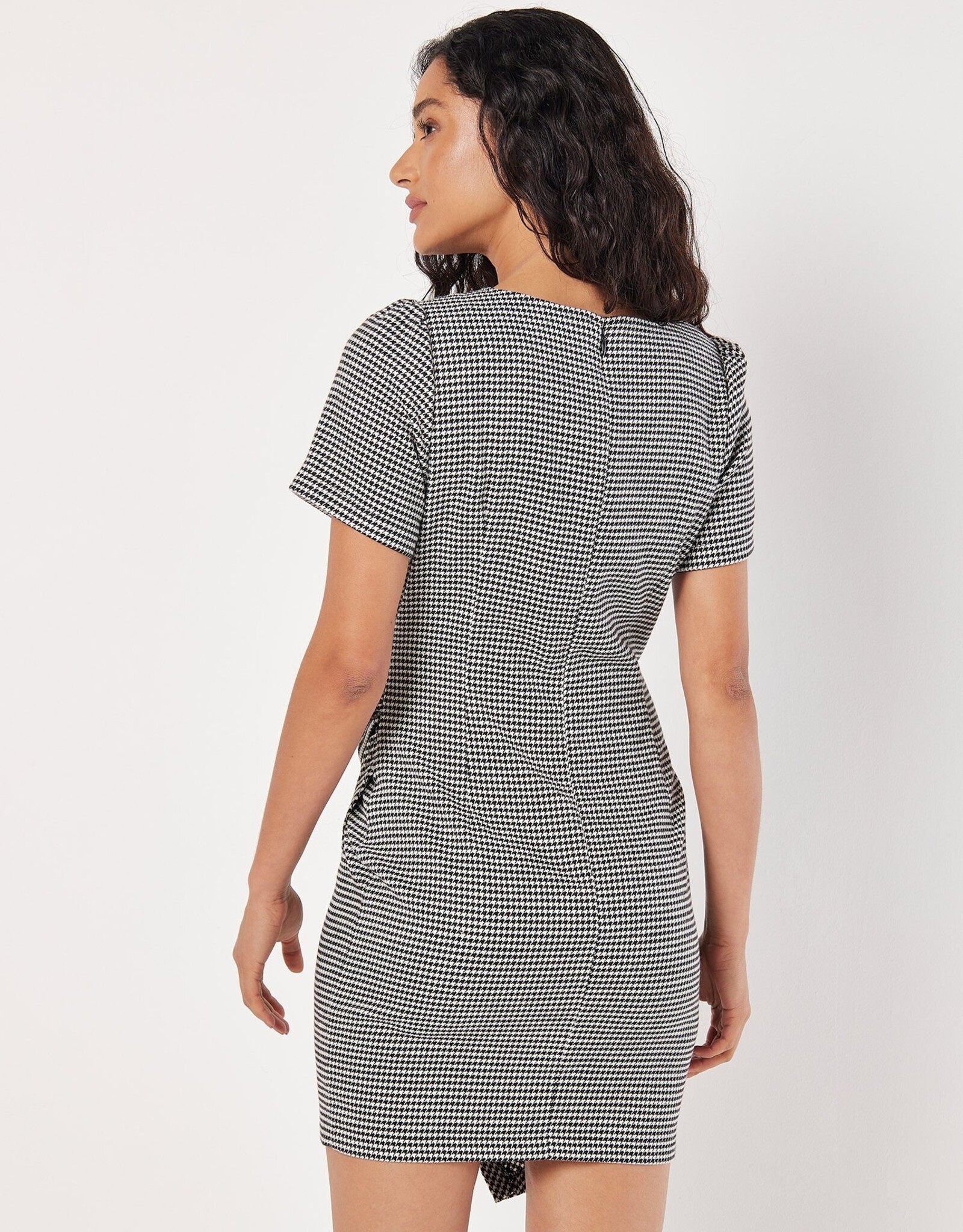 Apricot Dogtooth Dress