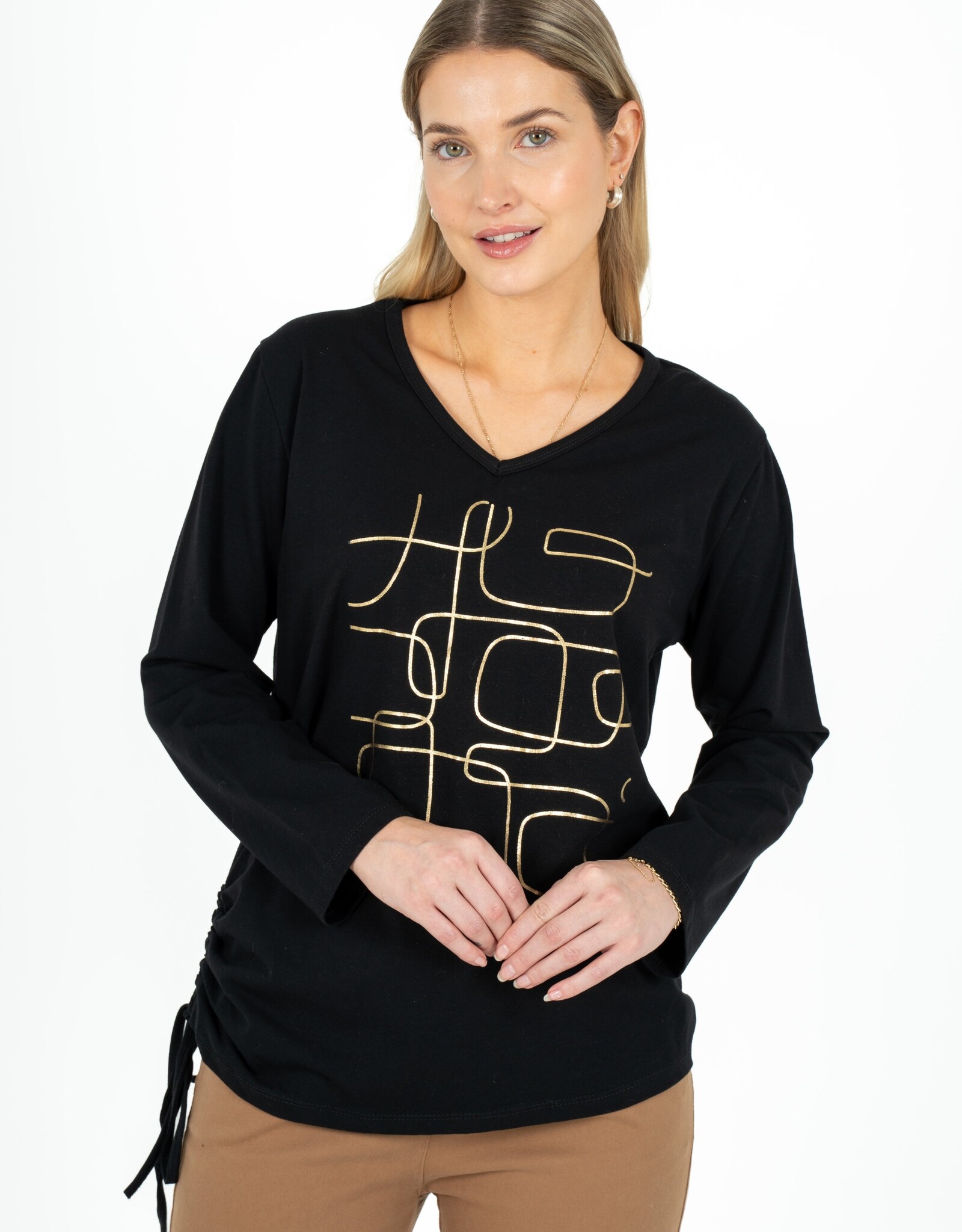 M Made in Italy Foil Print L/S T-Shirt