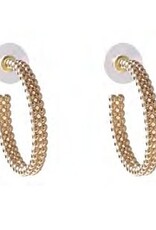Merx Inc. Double Ball Row Hoops Gold