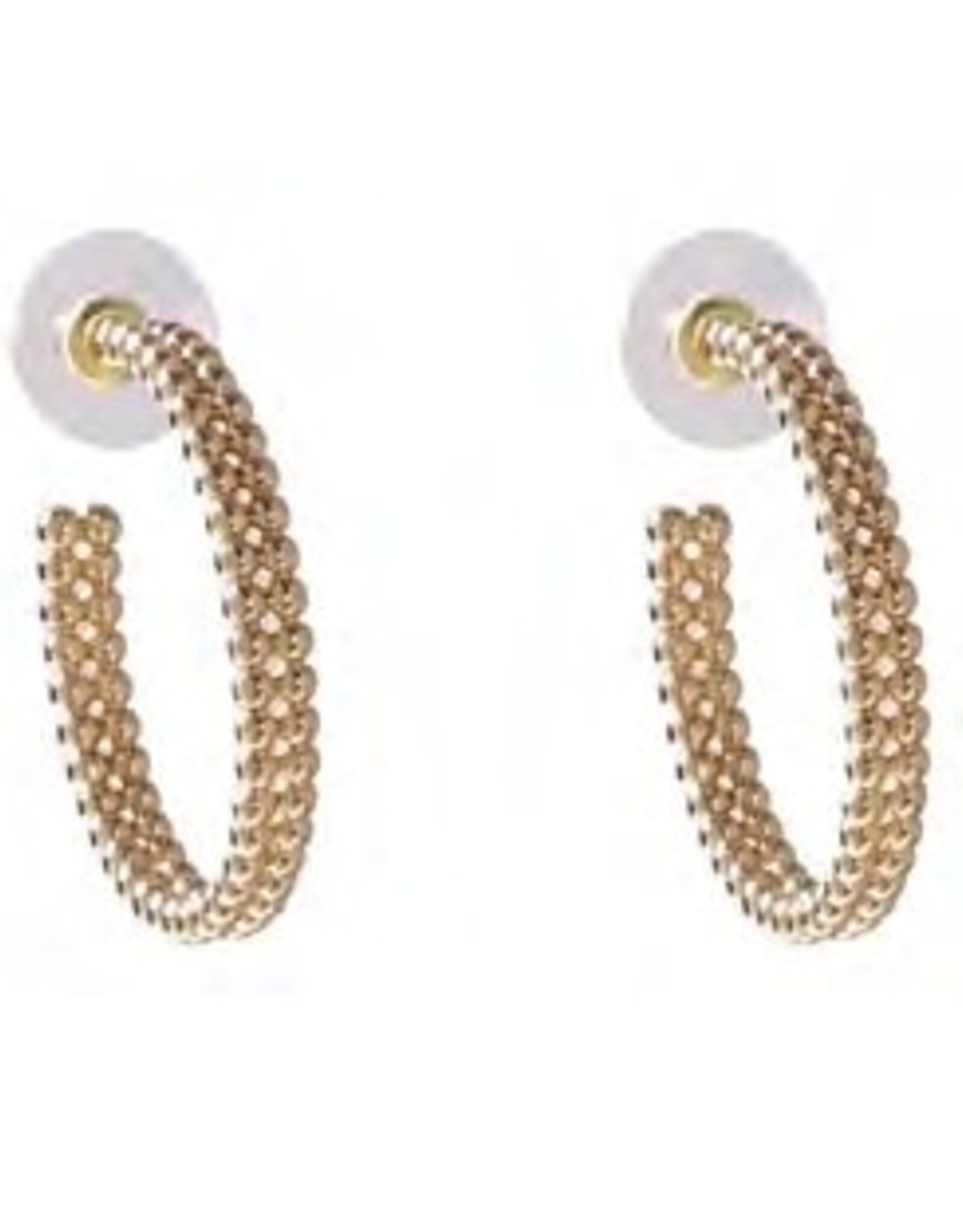 Merx Inc. Double Ball Row Hoops Gold