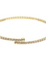 Merx Inc. Merx Crystal Crystal 1 Row Bangle Gold