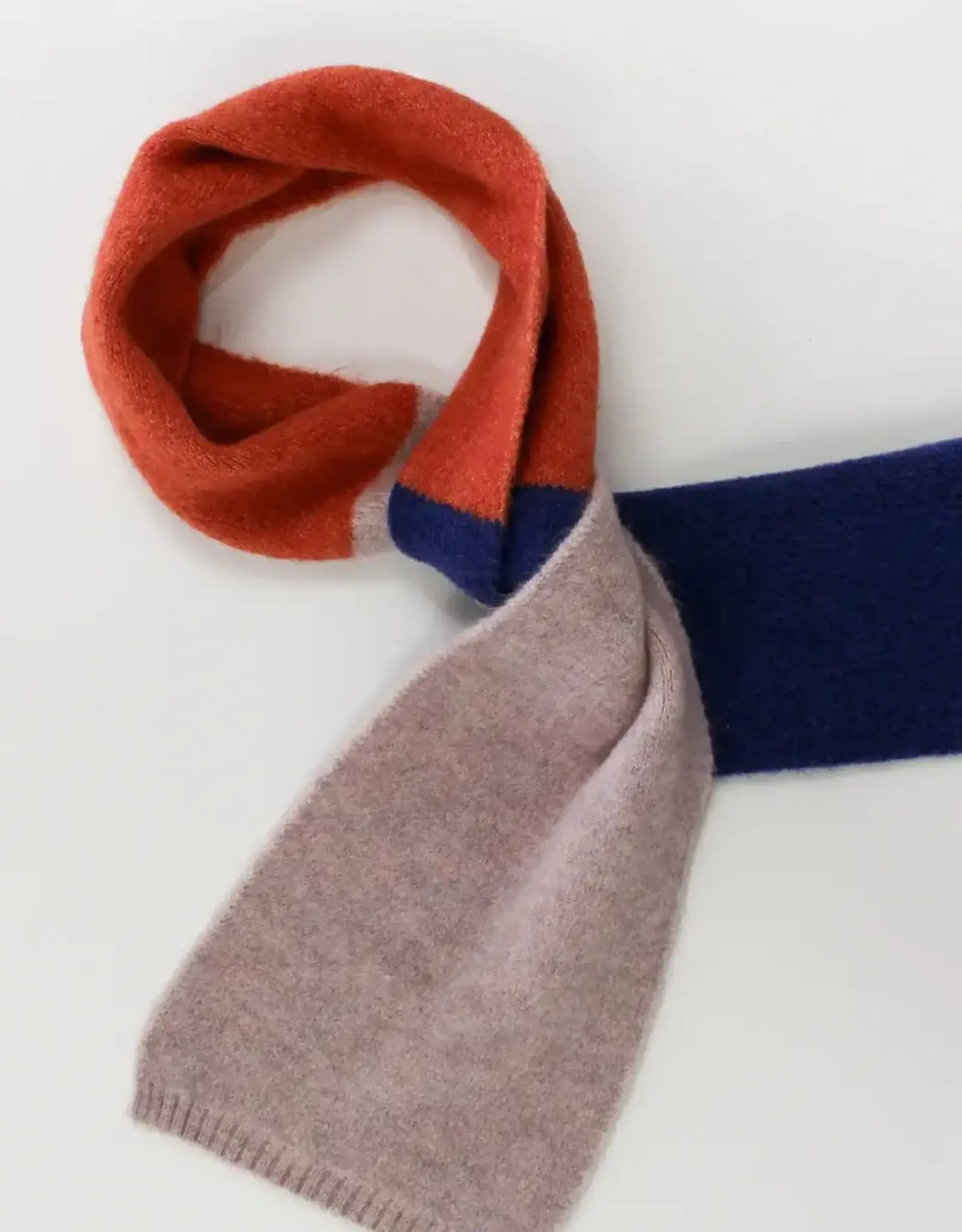 By Chance Chloe Winter Knitted Scarf - Pink Orange Blue