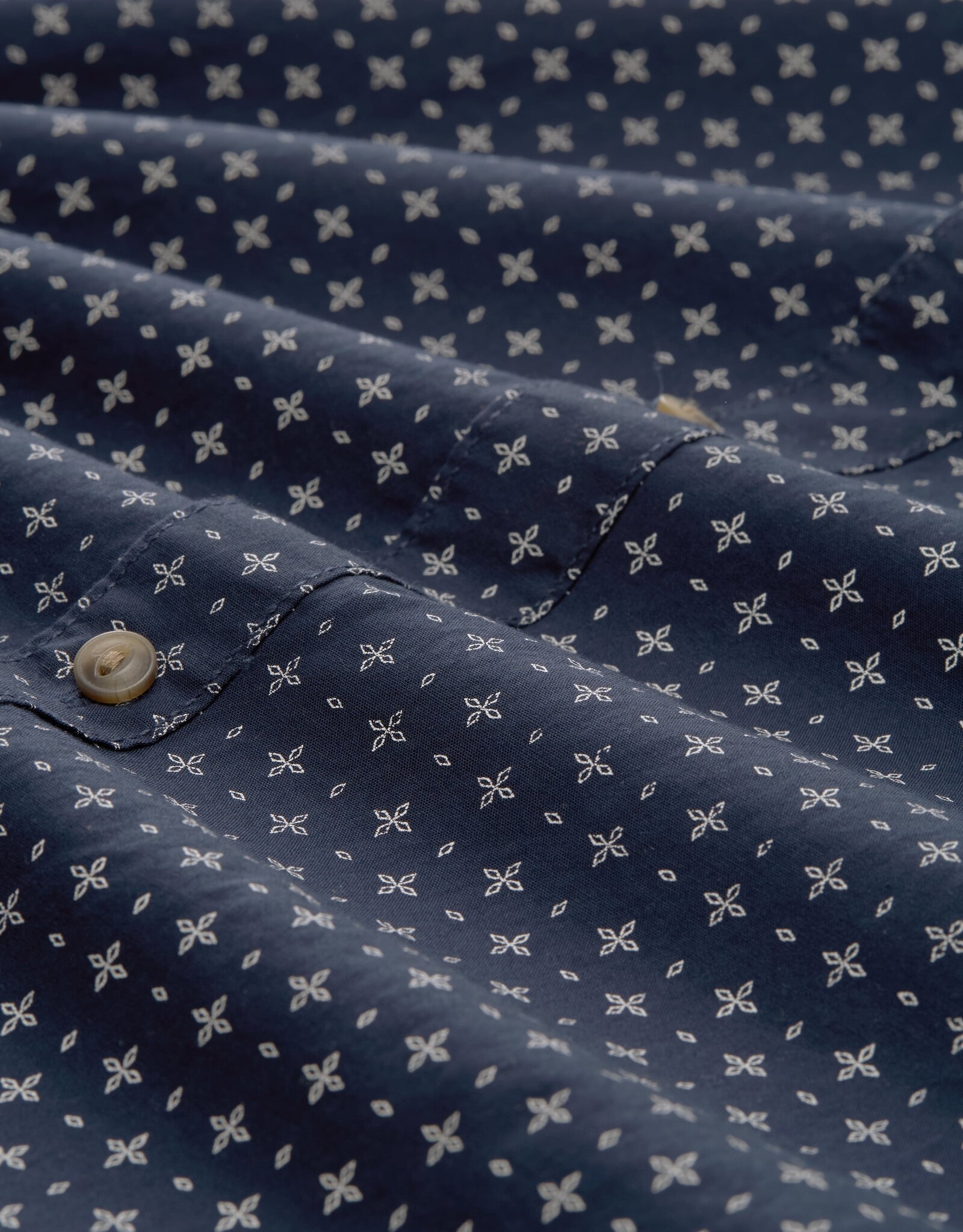 Tom Tailor Mens Fitted Poplin Printed Shirt