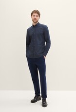 Tom Tailor Mens Fitted Poplin Printed Shirt