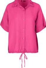 M Made in Italy Viscose Blouse w Tie at Hem