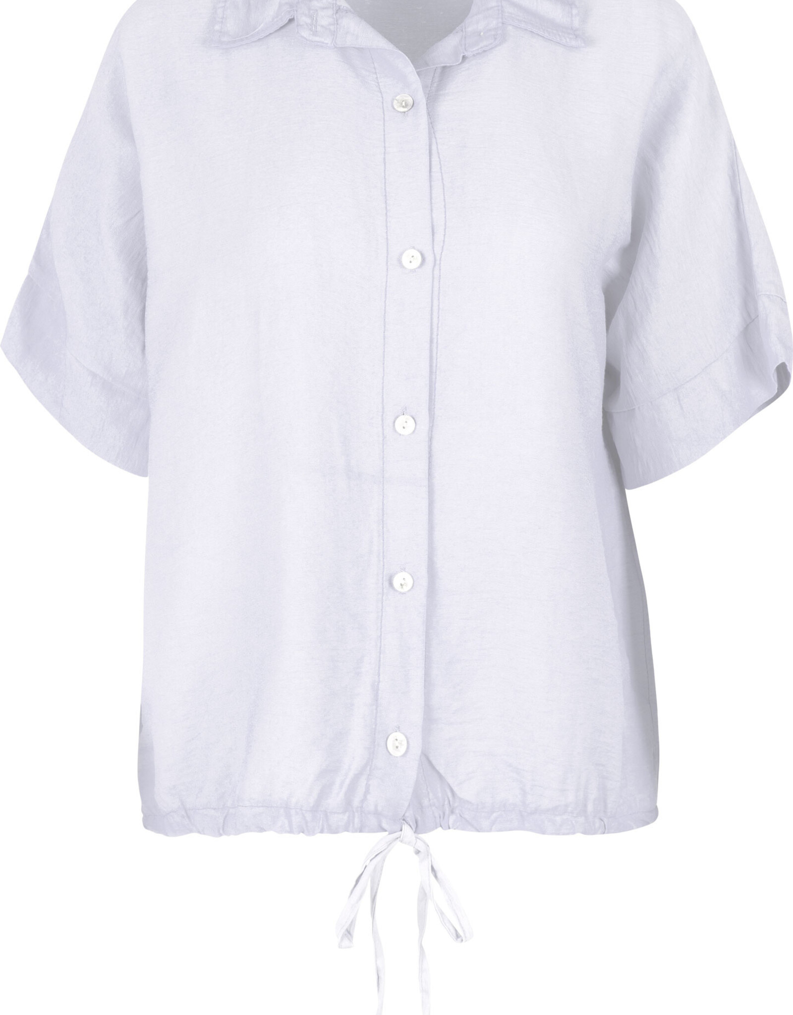 M Made in Italy Viscose Blouse w Tie at Hem