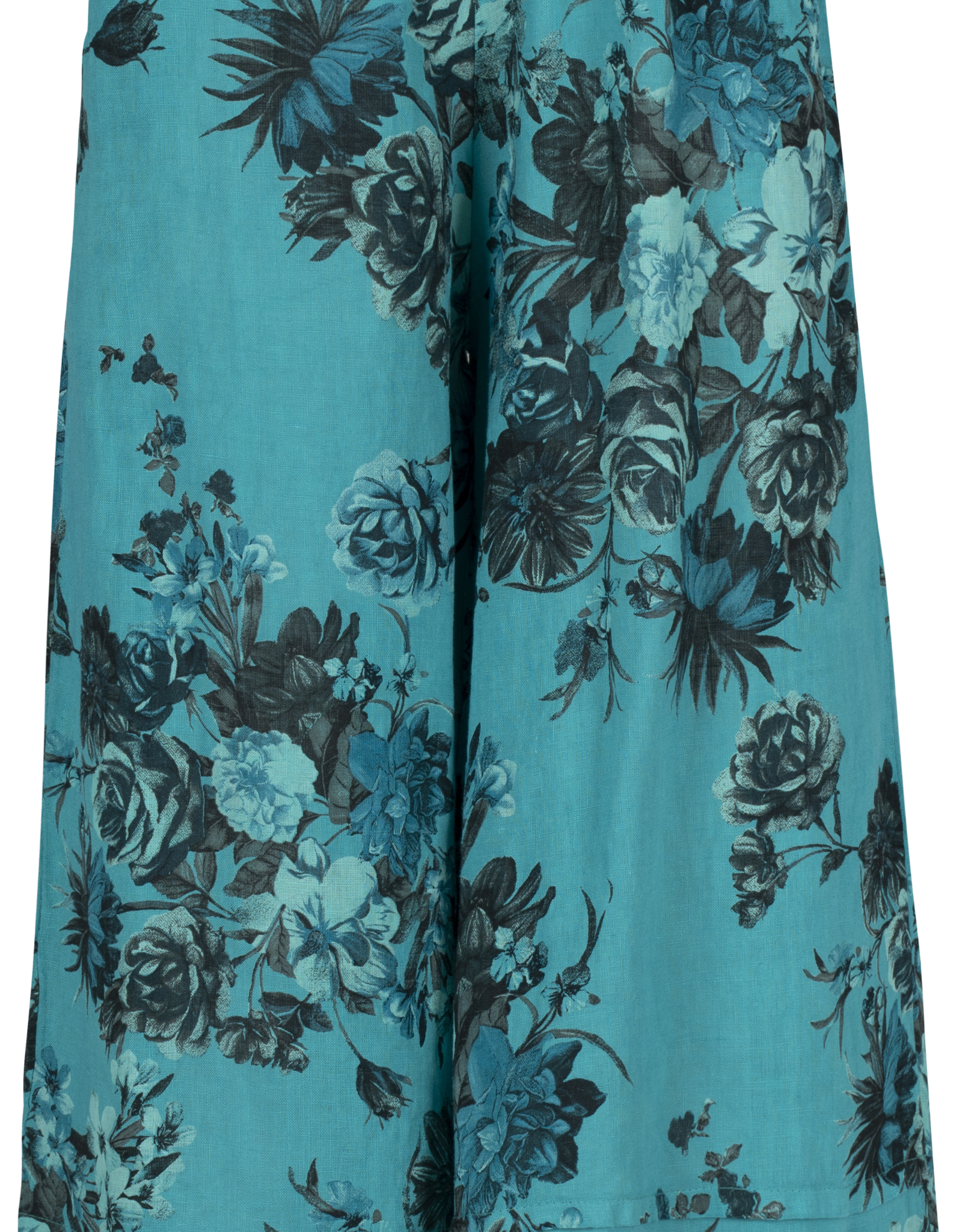 M Made in Italy Floral Print Linen Pant