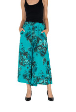 M Made in Italy Floral Print Linen Pant
