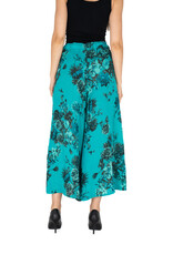 M Made in Italy Floral Print Linen Pant