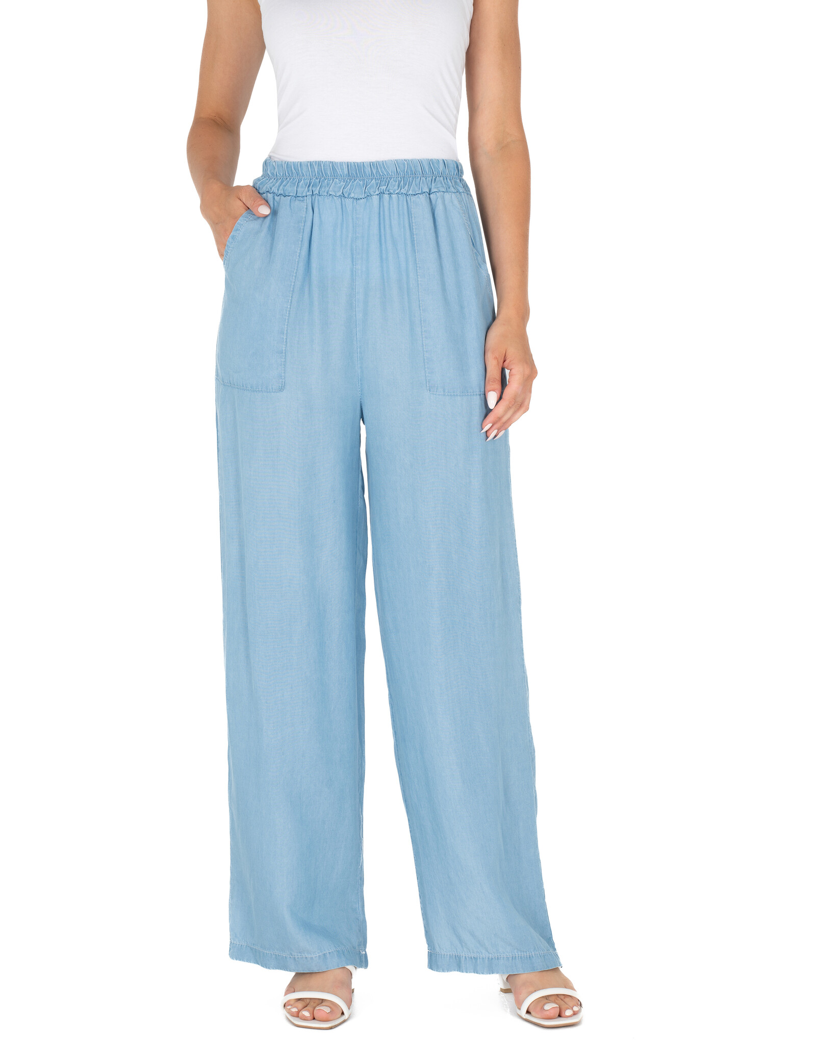 M Made in Italy Tencel Elastic Waist Pant