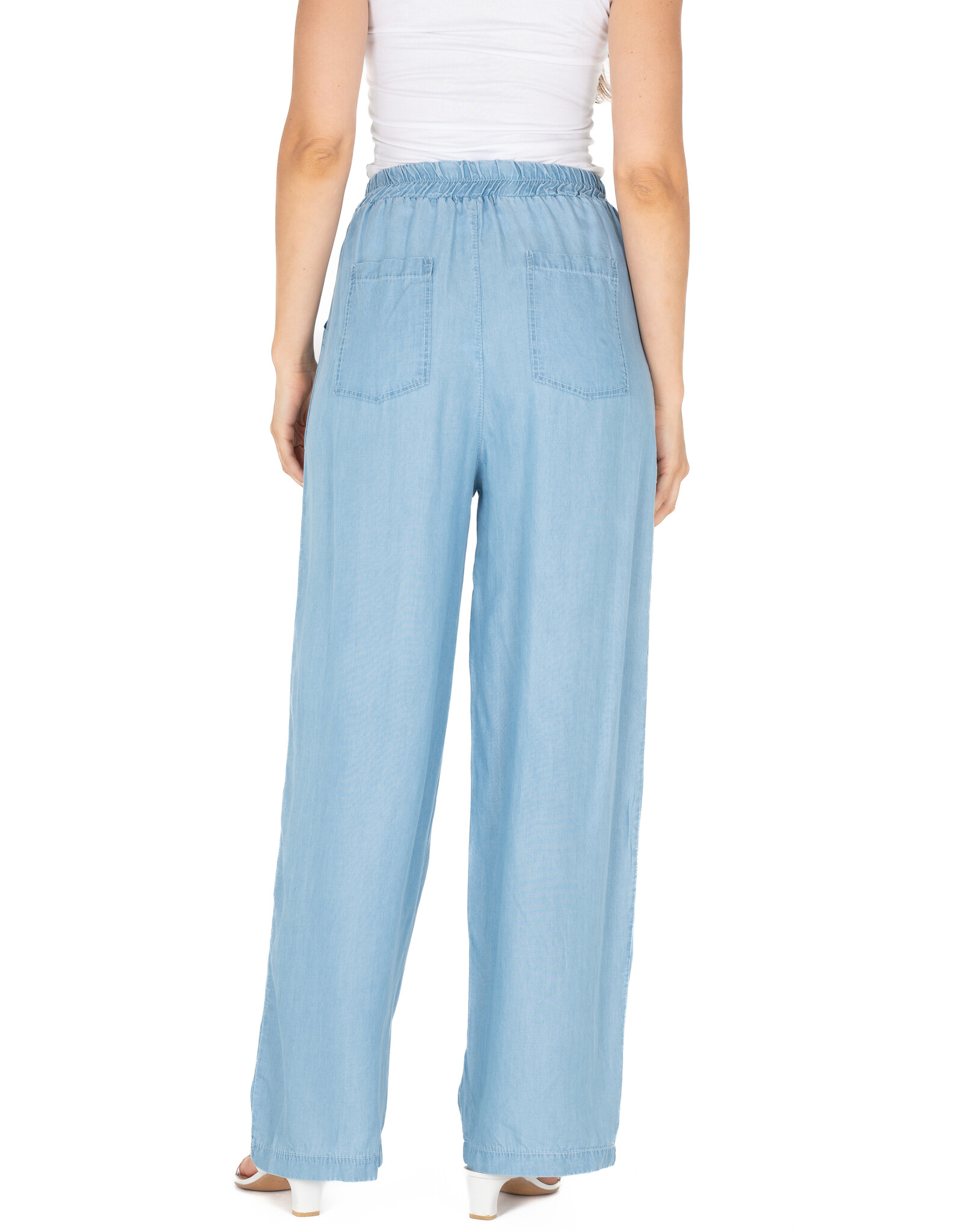 M Made in Italy Tencel Elastic Waist Pant