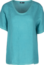 M Made in Italy Linen V-Neck T-Shirt