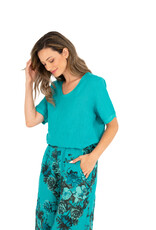 M Made in Italy Linen V-Neck T-Shirt