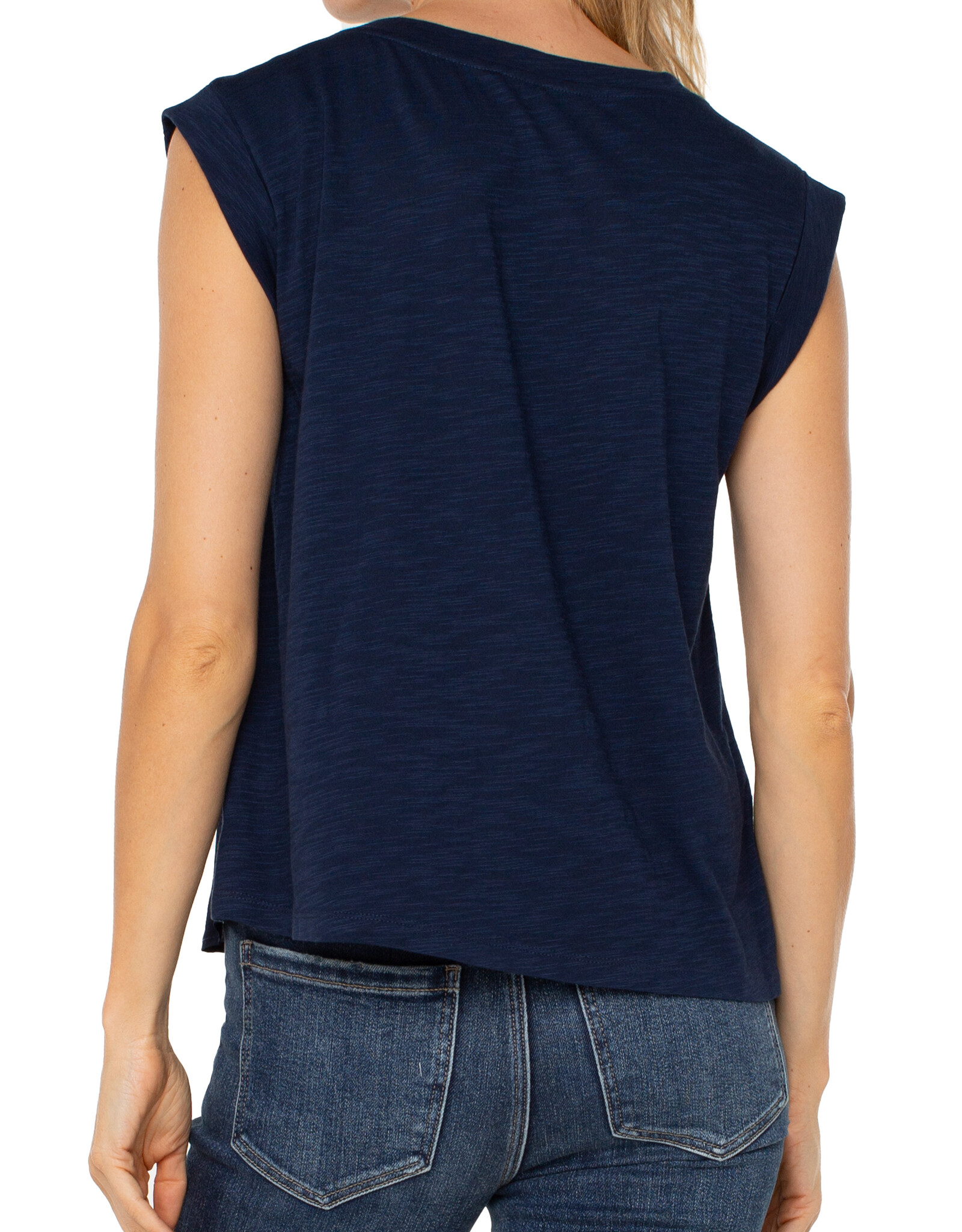 Liverpool Sleeveless Silk Front Top