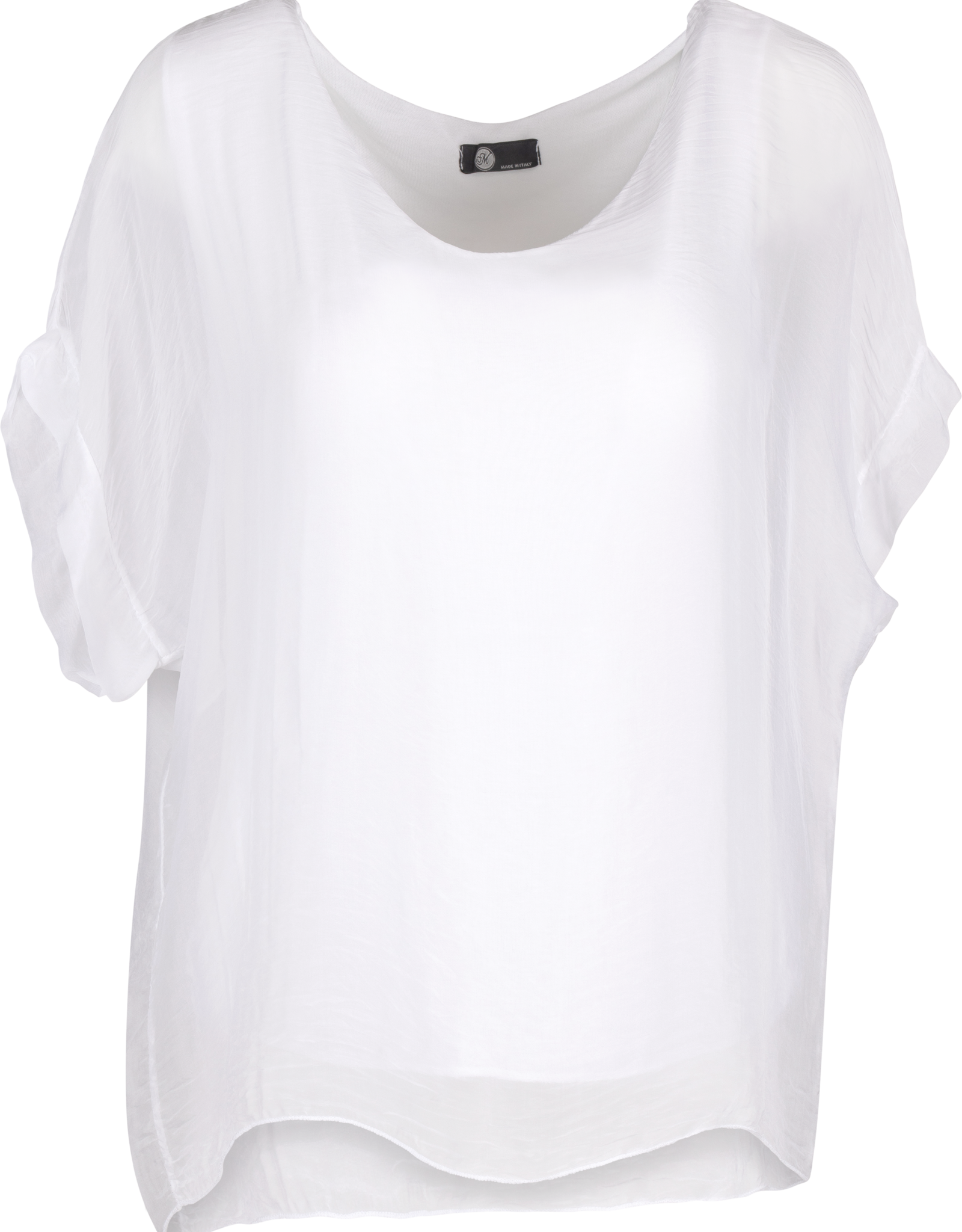 M Made in Italy Silv Overlay S/S Top