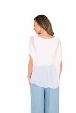 M Made in Italy Silv Overlay S/S Top