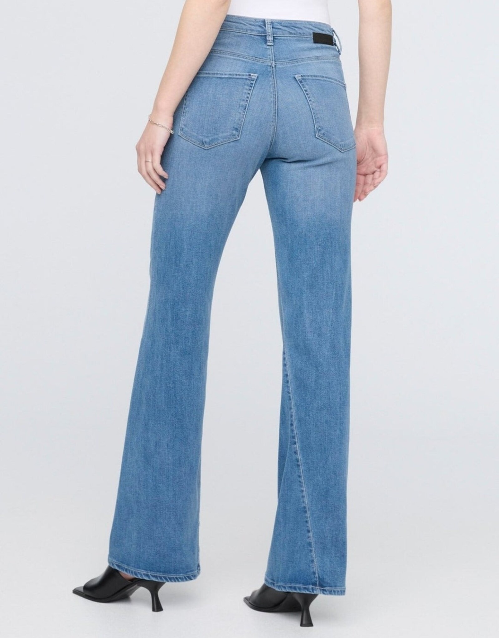 Duer No Sweat Denim High Rise Wide Leg - Pacific