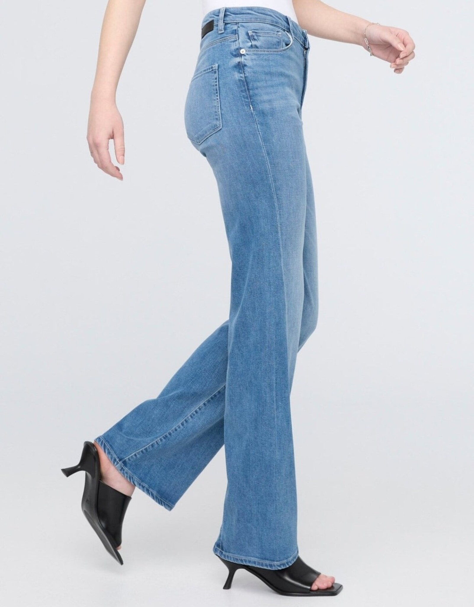 Duer No Sweat Denim High Rise Wide Leg - Pacific