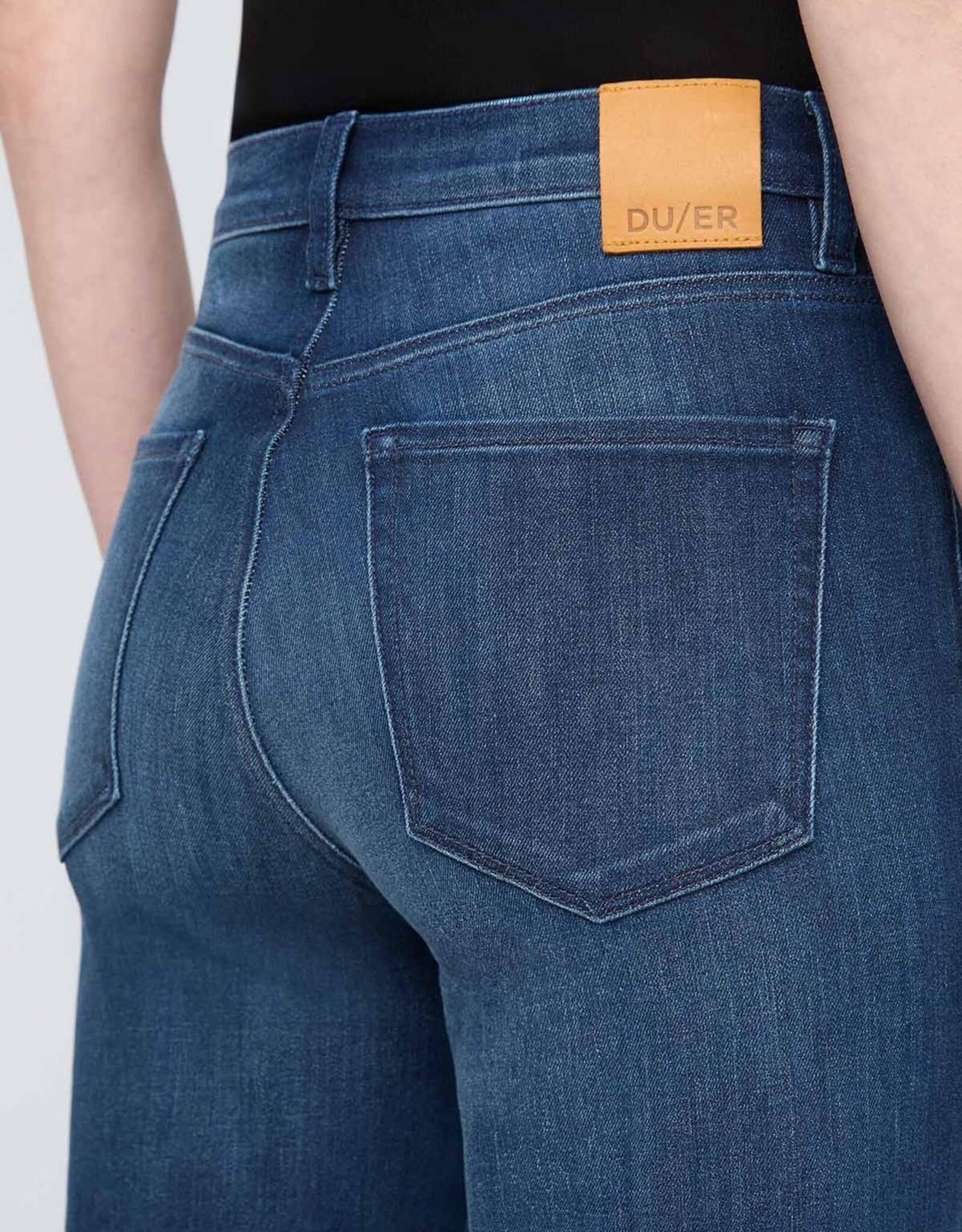 Duer Performance Denim High Rise Straight - Moonlight